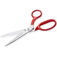 Mundial , Verstärkte Schere, (270-6SR), 15.2CM, Mikrogezahnte Schneide, Rot, Nique Kohlenstoffstahllado.