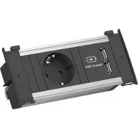 Bachmann Kapsa XS, 0,2 m, Drinnen, Typ F, Schwarz, Silber, 1 AC-Ausgänge, 151 mm
