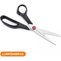 Mundial , Mehrzweckschere für Linkshänder, (661N-8.1/2), 21.6CM, Rote Spitze, Glatte Schneide, Schwarz, Edelstahl.
