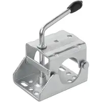 Pricenet Klemme für Bugrad 60 mm Stahl 130 x 50 mm silber