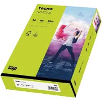 OVOL Farbiges Kopierpapier tecno colors, DIN A4, 80 g/m², leuchtendgrün, 500 Blatt