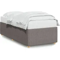 vidaXL Bettgestell ohne Matratze Taupe 80x200 cm Stoff