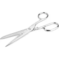 Mundial , Mehrzweckschere, (445-8), 20.3CM, Mit 2-Finger-Ring, Glatte Schneide, Versilbert, Vernickelter Kohlenstoffstahl.
