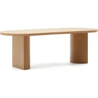 Natur24 Tisch Nealy 240 x 75 x 100 cm MDF Eichenfurnier natürliches Finish