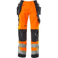 Mascot Wigan Hose mit Hängetaschen SAFE SUPREME Hi-vis Orange / Schwarzblau 46 - 15531-860-14010-82C46 - Hi-vis Orange / Schwarzblau