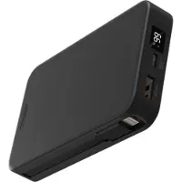 Accezz Powerbank 10.000 mAh mit integrierten Kabeln – Schwarz