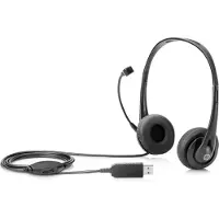 HP Stereo-USB-Headset, Kabelgebunden, Büro/Callcenter, 20 - 20000 Hz, 110 g, Kopfhörer, Schwarz