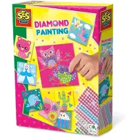 SES Creative 14119 Diamanten Mosaike, Funkelndes Bastelset für Kinder, Einfache Diamant-Kunst Diamond Painting Kinder, Bastelset für Kinder, 3 Jahr(e), Mehrfarbig