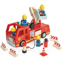 Tender Leaf Toys Holzspielzeug - Feuerwehrwagen - - One Size - Autos