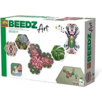 SES Creative 06021 Beedz Art-Hex Tiles Botanisch, Diverse Farben