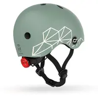 Scoot & Ride - Lifestyle Bicycle Helmet 45-51 cm - Green lines (96562)