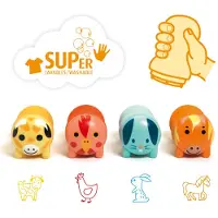 Djeco Stempelset - Animals -Pack - Farm - - One Size - Kreatives Spielset