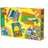 SES Creative 14634 Lernset Schneiden Schritt für Schritt, inkl. Sicherheitsschere, Bastelset für Kinder, 3 Jahr(e), Karton, Mehrfarbig