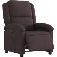 vidaXL Relaxsessel Elektrisch Dunkelbraun Stoff