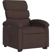 vidaXL Relaxsessel mit Aufstehhilfe Elektrisch Dunkelbraun Stoff