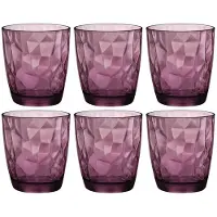 Bormioli Rocco Tumbler Diamond DOF Violett 390 ml (6er-Set)