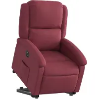 vidaXL Relaxsessel mit Aufstehhilfe Elektrisch Weinrot Stoff