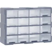 vidaXL Multi-Schubladen-Organizer 16 Schubladen 52x16x37 cm