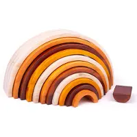 Bigjigs Natural Holz Stapeln Regenbogen groß