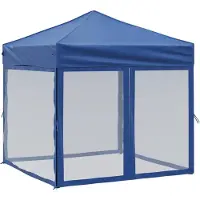 vidaXL Partyzelt Faltbar mit Seitenwänden Blau 2x2 m