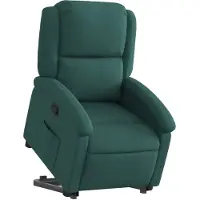 vidaXL Relaxsessel mit Aufstehhilfe Dunkelgrün Stoff