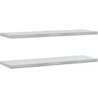 vidaXL Wandregale 2 Stk. 100x30 cm Silbern Edelstahl