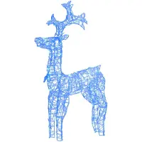 vidaXL LED-Rentier Weihnachtsdeko 90 LEDs 60x16x100 cm Acryl