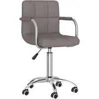 vidaXL Esszimmerstuhl Drehbar Taupe Stoff