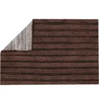 Kleine wolke Badematte "Cord, Badvorleger, Badezimmer Teppich", braun (nussbraun), H:25mm, Polyacryl, Badematten, Badematte, Badteppich, Streifen Design, Hoch-Tief Effekt