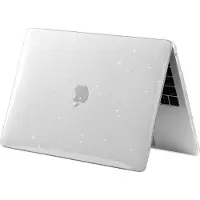 Tech-Protect SmartShell Hülle für MacBook Air 13" M2 / M3 / 2022-2024 - transparent und glitzer