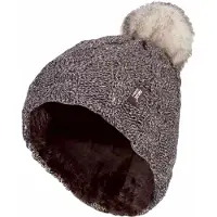 Heat Holder Wärmehalter - Damen Strickfleece gefütterte Thermo-Bommelmütze mit Pom Pom