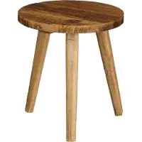 Mica Decorations Bold Beistelltisch - H28 x Ø26 cm - Recyceltes Holz - Braun