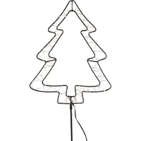 Anna's Collection B.O.T. Outdoor Black Tree On Stick 24X100 cm40Led Classic Weihnachtsbeleuchtung - Annas collection