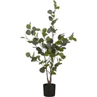 Intratuin Eukalyptus-Kunstpflanze im Blumentopf - H95 x Ø55 cm - Grün