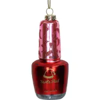 HD Collection Ornament Nagellack Glas Rot 10.1cm (rood)