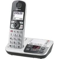 Panasonic KX-TGE520GS, DECT-Telefon, Kabelloses Mobilteil, Freisprecheinrichtung, 150 Eintragungen, Anrufer-Identifikation, Schwarz, Silber