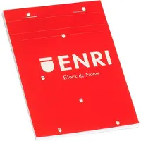 Enri Schein Notizblock Rot A6 80 Seiten (10 Stück)