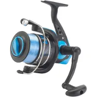 EDM Angelrolle Lift 140 Blau mit Frontbremse, 1 Kugellager, inkl. Monofilament