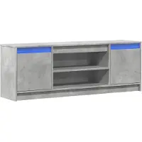 vidaXL TV-Schrank mit LED-Beleuchtung Betongrau 139,5x34x50 cm