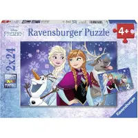 Ravensburger 2 x 24 Teile Kinder Puzzle Disney Frozen Nordlichter 09074