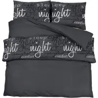 vidaXL Bettwäsche-Set Schwarz 260x220 cm Baumwolle