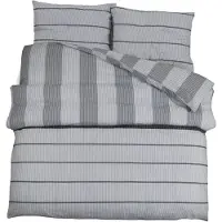 vidaXL Bettwäsche-Set Grau 200x200 cm Baumwolle