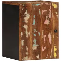 vidaXL Bad-Wandschrank 38x33x48 cm Altholz Massiv