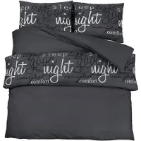 vidaXL Bettwäsche-Set Schwarz 220x240 cm Baumwolle