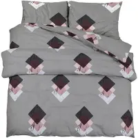 vidaXL Bettwäsche-Set Grau 200x200 cm Baumwolle