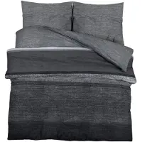 vidaXL Bettwäsche-Set Dunkelgrau 200x200 cm Baumwolle