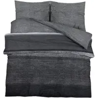 vidaXL Bettwäsche-Set Dunkelgrau 220x240 cm Baumwolle