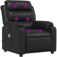 vidaXL Massagesessel Schwarz Kunstleder
