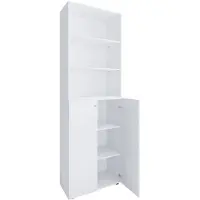 VCM Aktenschrank "Büroschrank Regal Ordner Aktenschrank Lona 6fach", weiß, B:70cm T:40cm, Obermaterial: 100% Holz Wood., Schränke, Aktenschrank