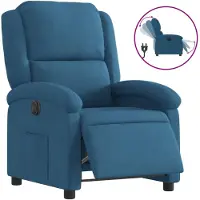 vidaXL Relaxsessel Elektrisch Blau Samt